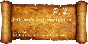 Pöstényi Marinella névjegykártya
